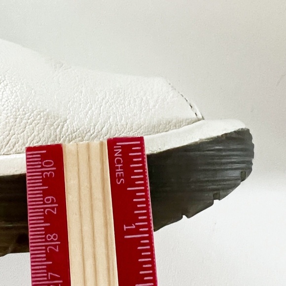 Fly London Peep Toe Wedge White Leather Slip On Shoes EU 37 / US 6.5-7 So Comfy! - Picture 10 of 12